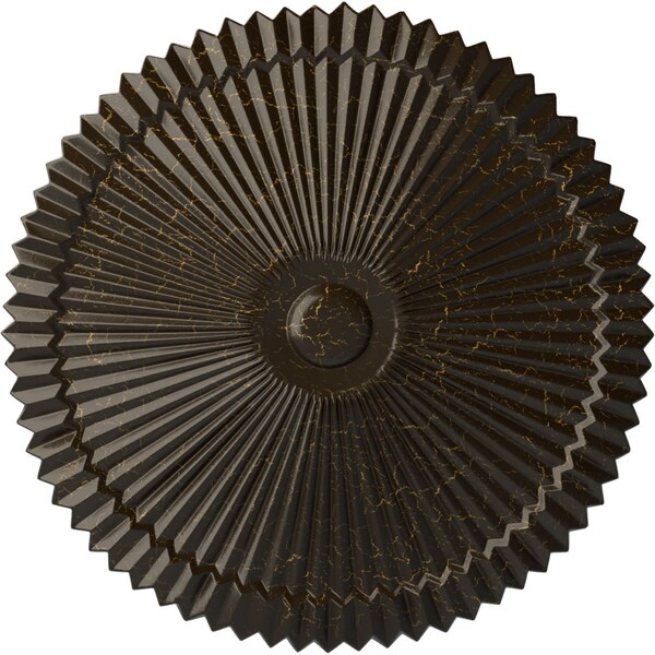 Ekena Millwork Shakuras Ceiling Medallion (Fits Canopies up to 5"), Hand-Painted Stone Hearth Crackle, 24"OD x 3"P CM24SHSHC - main